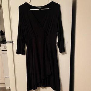 Karen Kane NWT Large Black‎ Faux Wrap Dress